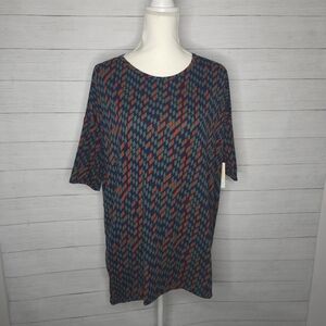 Navy, Red, & Teal Irma Tunic